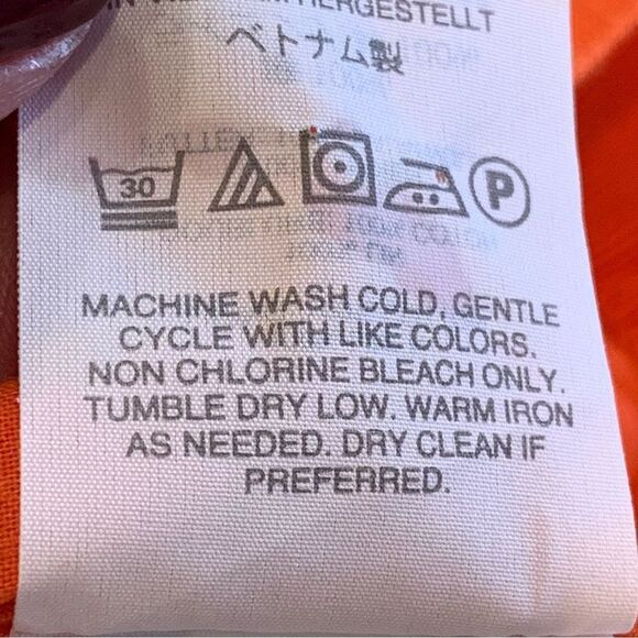 J. Crew 100% Linen Ruffle Hem Faux Wrap Mini Skirt Citrus Poppy Orange Size 10 - Picture 10 of 12